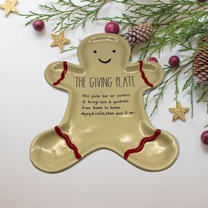 Rae Dunn THE GIVING PLATE Gingerbread Man Tray